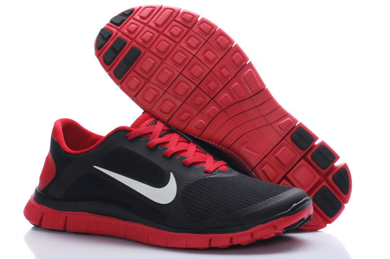 Hot Nike Free4.0 Men Shoes White/Black/Red